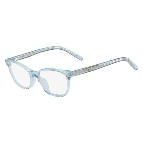 NEW JUNIOR Chlo CE3610 969 Crystal AZURE Eyeglasses 47/15/125 with CHLOE Case
